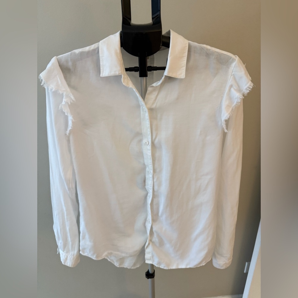 Anthropologie Cloth & Stone Women’s White Long Sleeve Button Down Top Medium